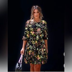 Vici black floral dress